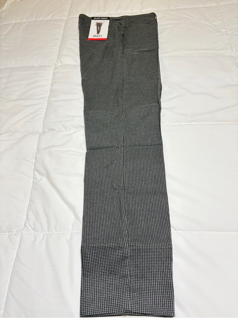 Hilary Radley Black and White Houndstooth Dress Pants